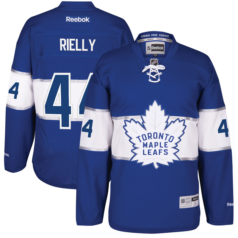 Men Toronto Maple Leafs #44 Morgan Rielly Reebok Blue 2017 Centennial Classic Premier Player Jersey->->NHL Jersey